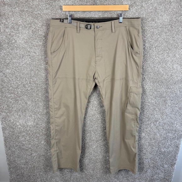 Prana Zion Mens Size 40x30 Khaki Stretch‎ Utility Cargo Pants Outdoor Adventure - Picture 2 of 9